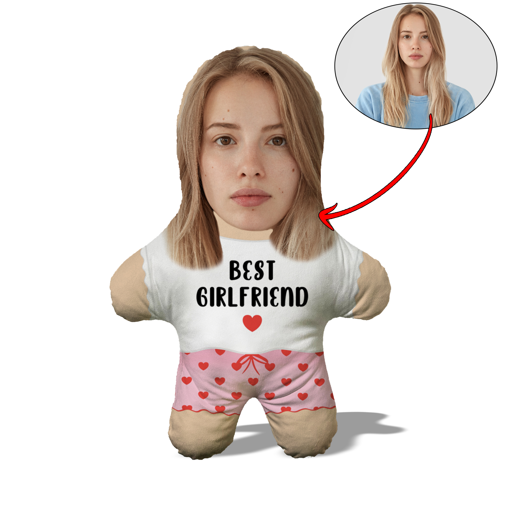 Подушка MiniMe "Best Girlfriend", для любимой девушки