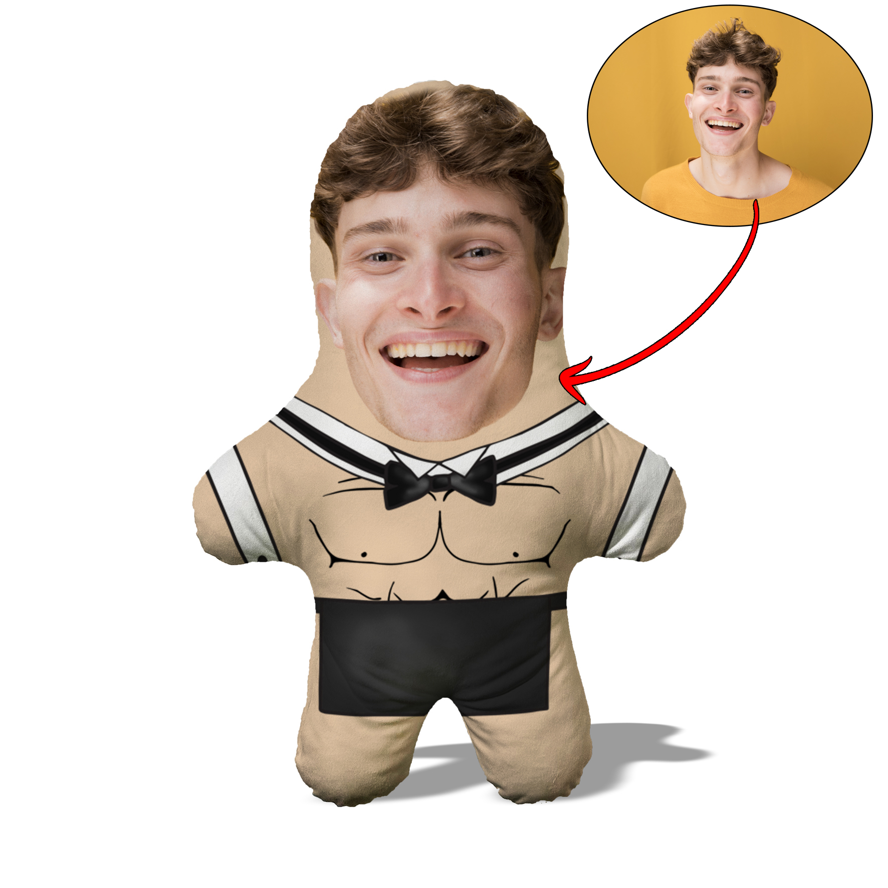 Подушка Стриптизёр MiniMe, с лицом друга или парня