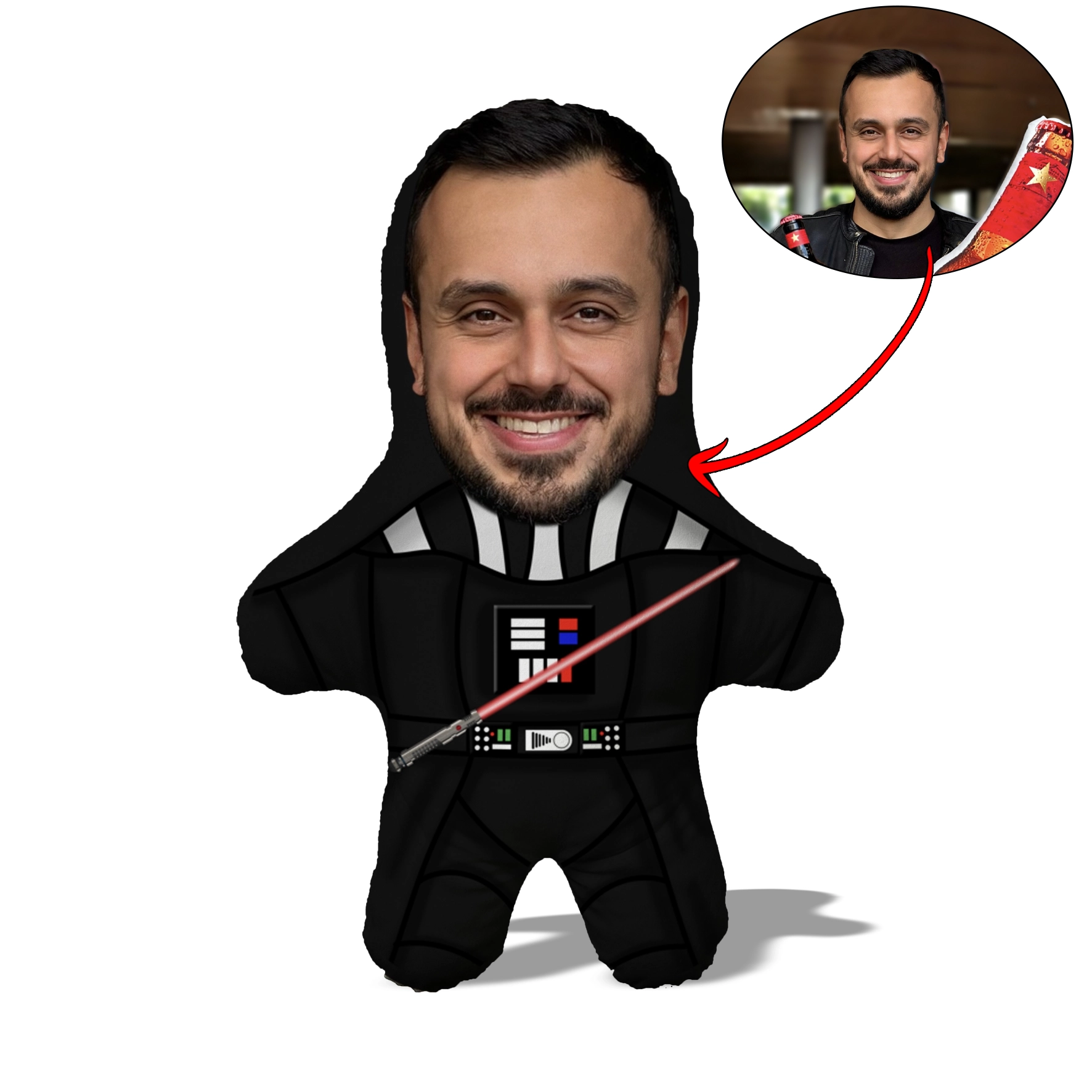 Индивидуальная подушка с лицом Дарт Вейдер MiniMe