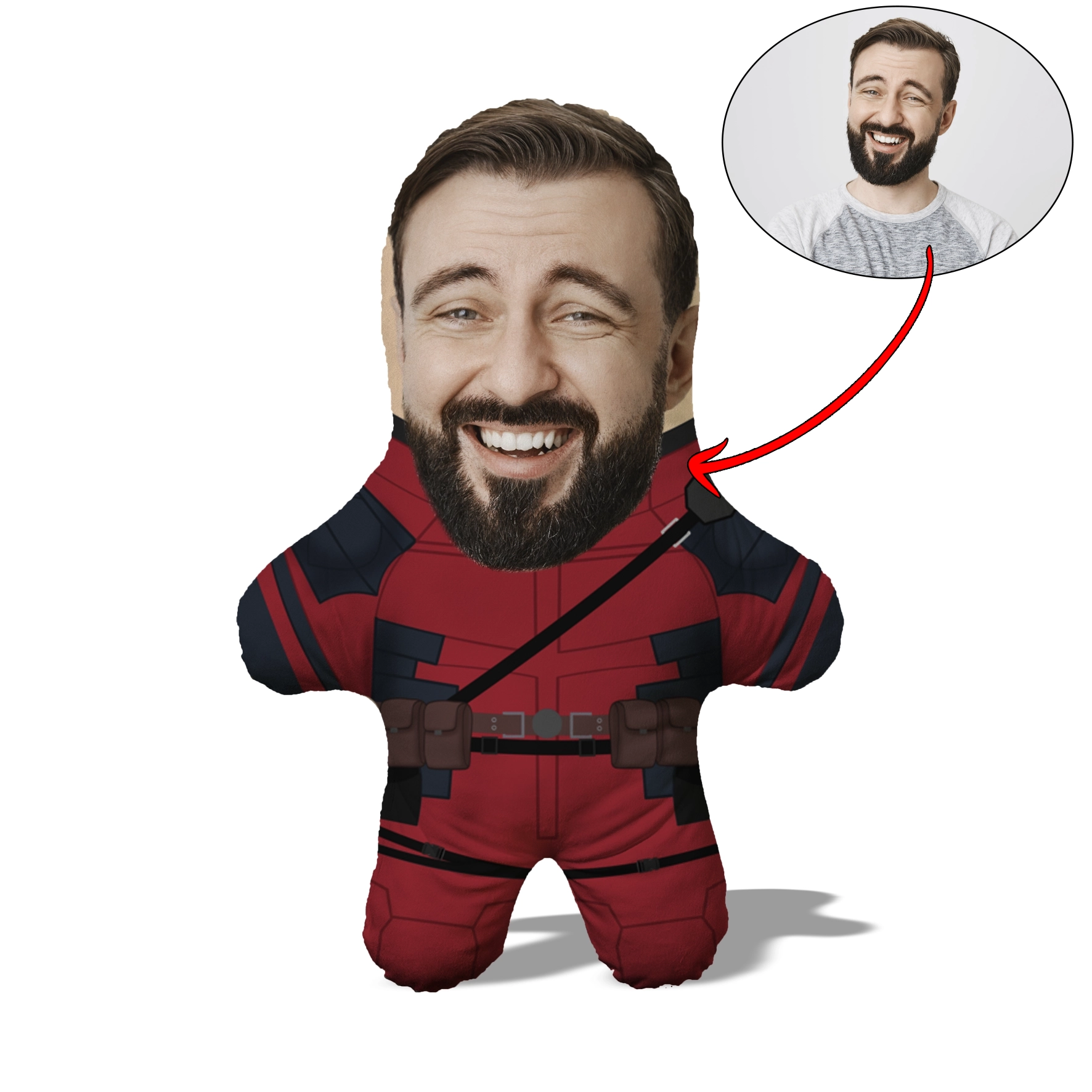 Кастомная подушка Дедпул MiniMe