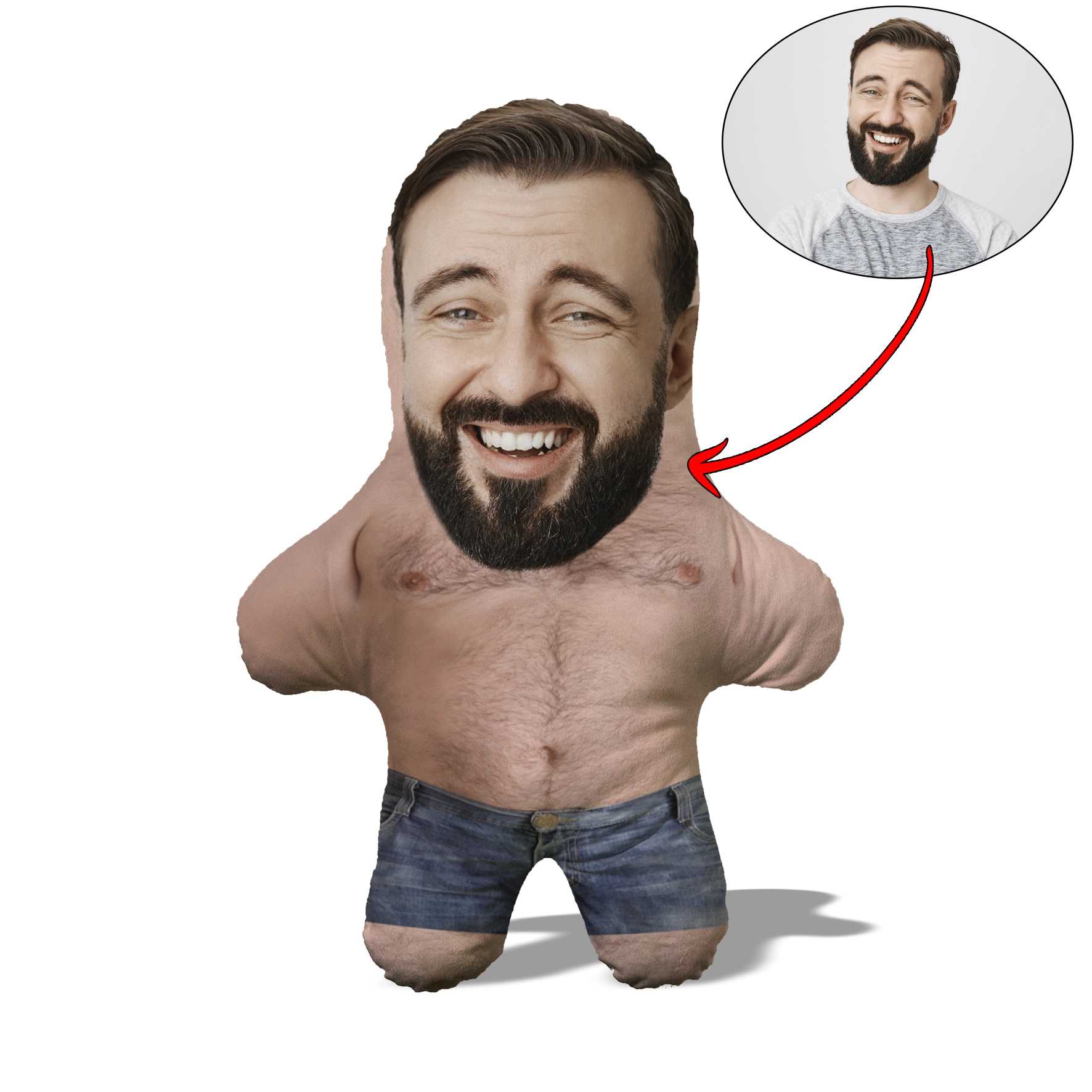 Подушка Человек в большим пузом MiniMe