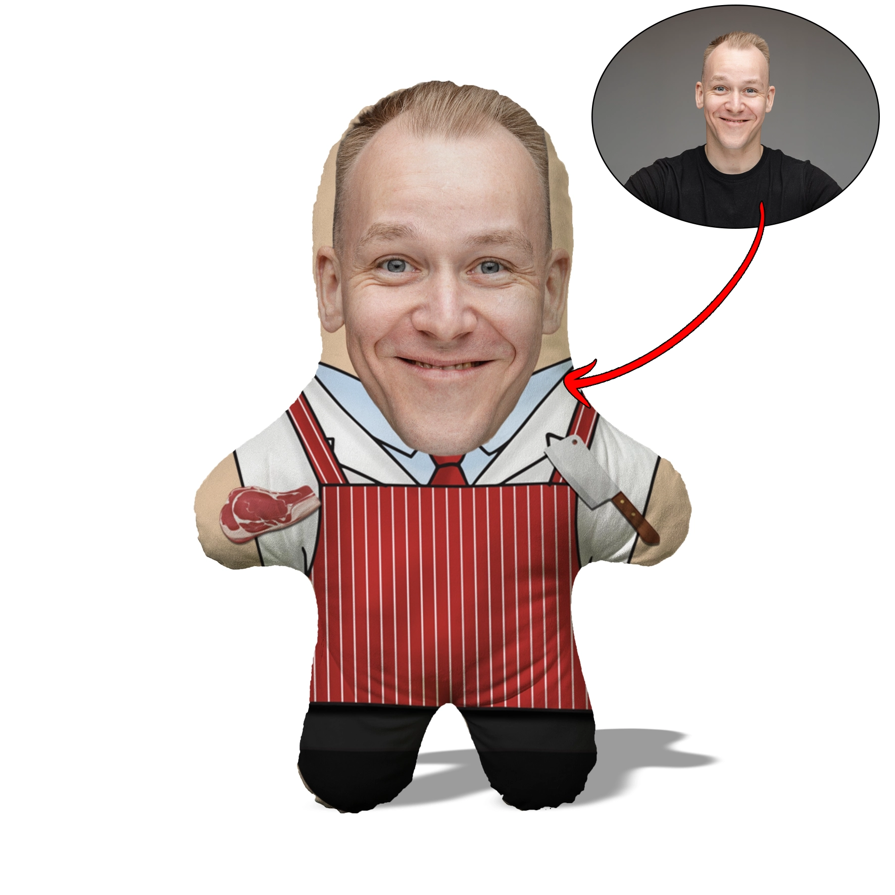 Подушка персонализированная Мясник MiniMe